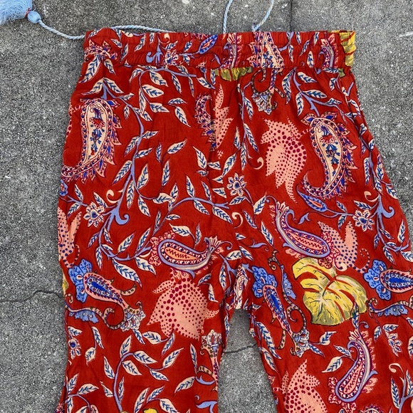Anthropologie Floral Paisley Boho Casual Pants - Picture 6 of 8